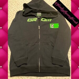 GROM zip up NWT black& green hoodie size XL youth • men’s medium women’s large